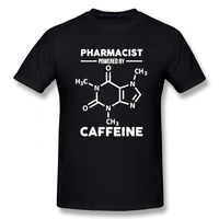 pharmacist powered by coffee birthday funny unisex graphic vintage cool cotton short sleeve t shirts o neck harajuku t shirt