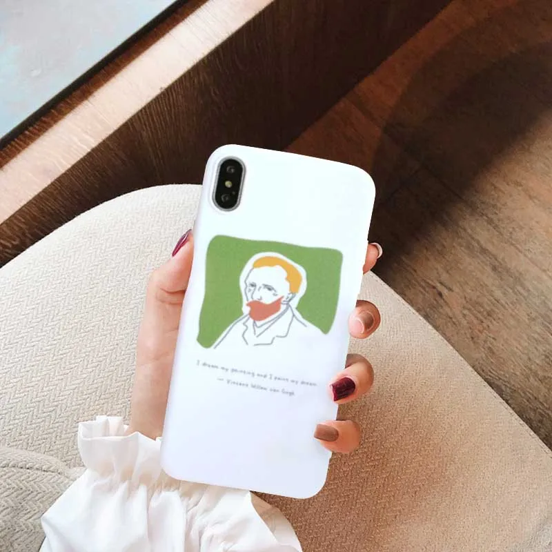 GYKZ Ретро Ван Гог картина письмо Телефон чехол для iphone 7 11 Pro XS MAX XR X 6s 8 Plus простой