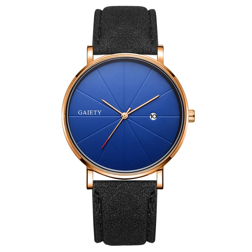 

New Luxury Daily Casual Fashion Simple Simple Casual Calendar Business Leather With Strap Men's Watch Мужские кварцевые часы