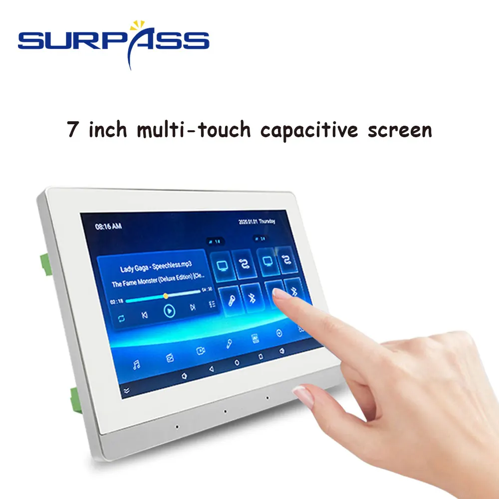 Настенный стереоусилитель звука Bluetooth Wi Fi умный сенсорный экран Android 5 1 аудио