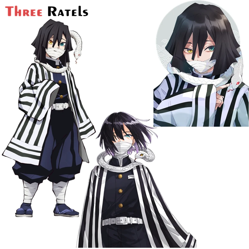 

Три Ratels F561 Iguro Obanai Kimetsu No Yaiba Автомобильная Наклейка мотоцикл ноутбук ПВХ водонепроницаемая наклейка
