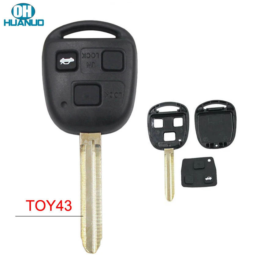 Распродажа! 3 кнопки Замена дистанционного ключа чехол оболочка для Toyota Prado Tarago