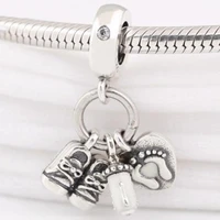 100 925 sterling silver charm creative my little baby pendant fit pandora women bracelet necklace diy jewelry