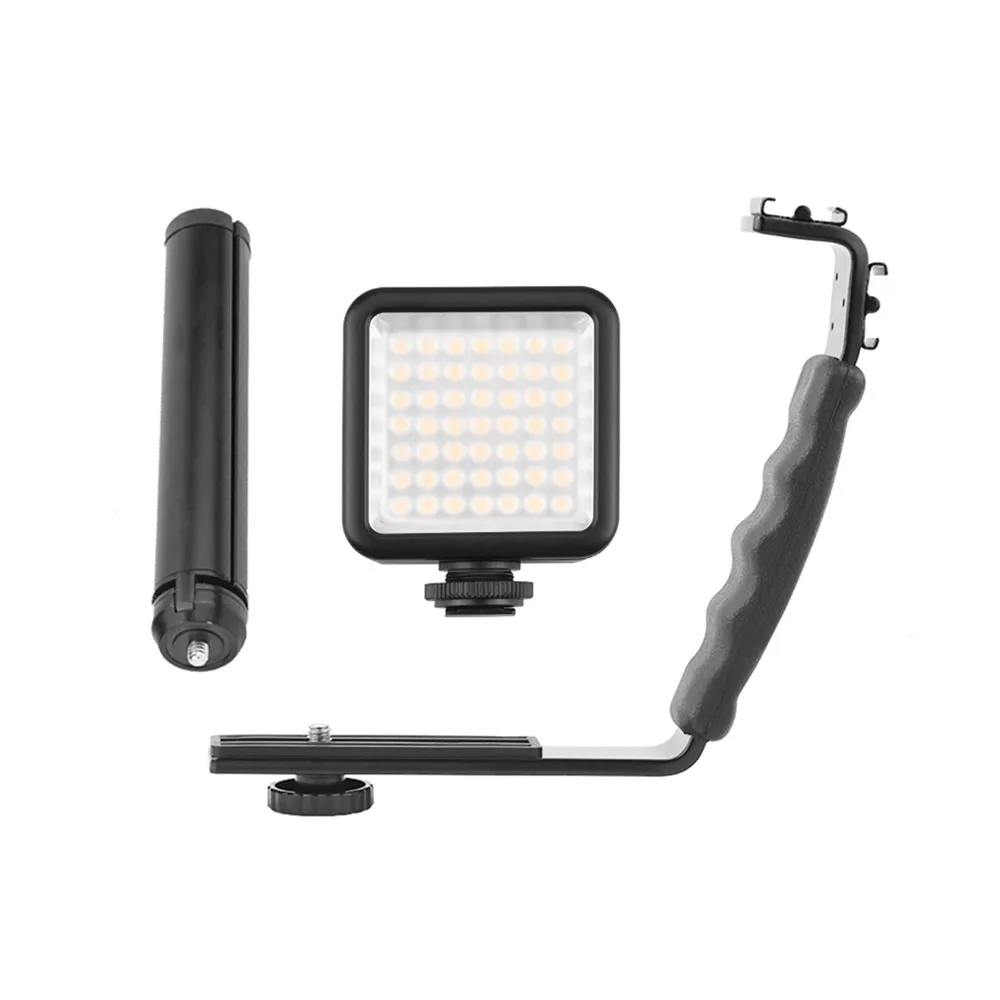 

Square LED Fill Light Foldable Tripod L-shaped Handheld Handle Bracket Set for DJI OSMO Mobile 2 3 Gimbal Stabilizer Accessories
