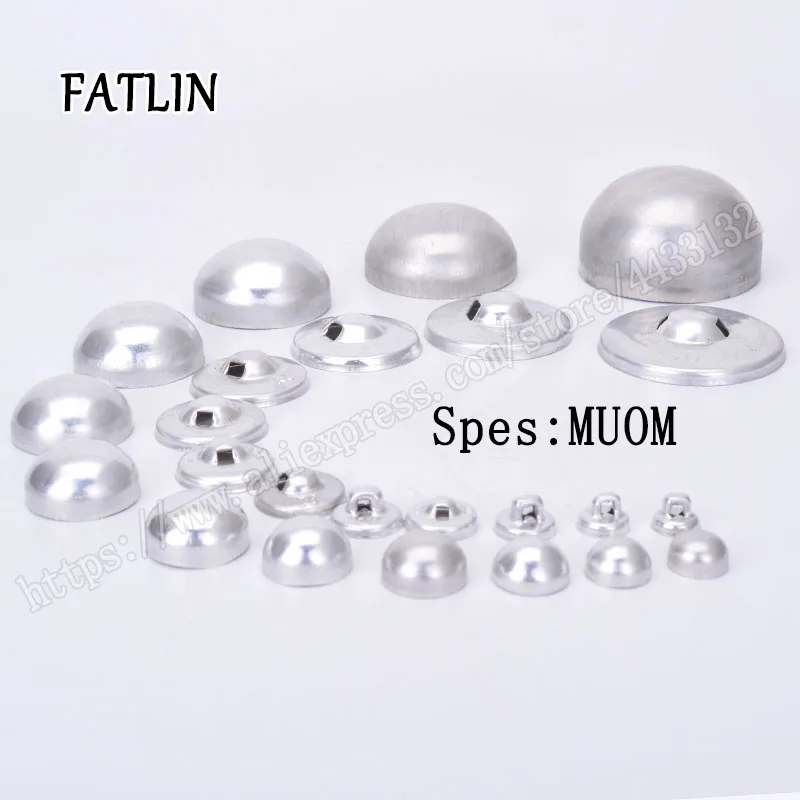 100 комплектов кнопки из алюминиевой ткани с покрытием в виде грибов 16L 44L|Пуговицы|