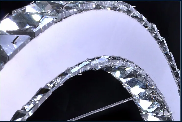 

Home Modern Crystal LED Crystal Chandelier Crystal Lamp / Lighting Fixture LED Circle Light Diameter 200mm Pendant