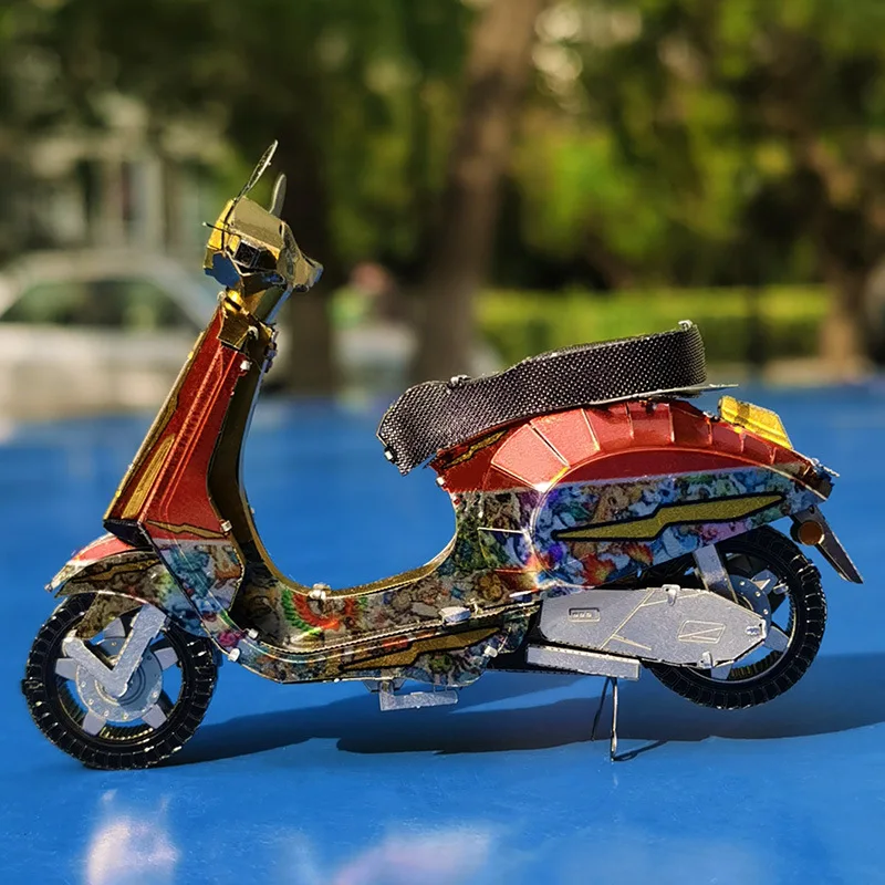 VESPA PRIMAVERA 150 3D металлические пазлы разноцветная модель Наборы DIY Лазерная