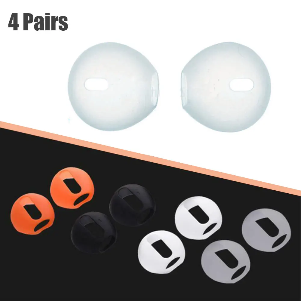 4 Pairs Easy Install Silicone Earbuds Cushion Anti-slip With Hole Gel Practical Soft Clear Cover Accessories For Apple Headphone |