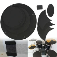 10pcsset rubber foam bass snare drum sound off quiet mute silencer practice pad musical instrument accessories