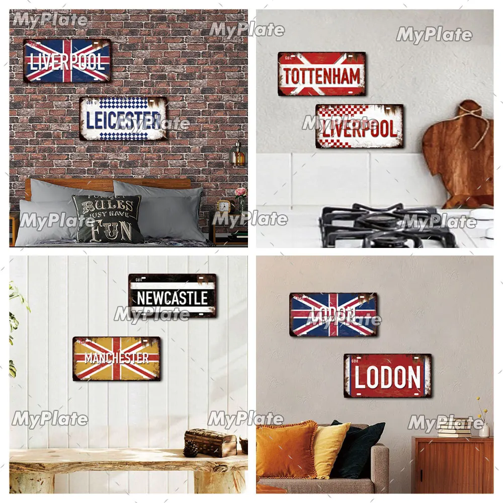 [MyPlate] Ретро английская тарелка с лицензиями на цитрию спортивный металлический