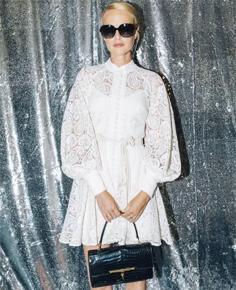 Бохо платье новое модное кружевное свободное с длинными рукавами элегантное