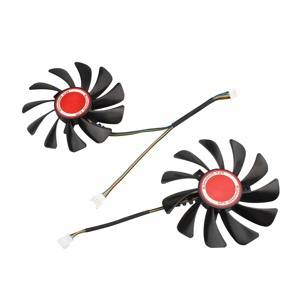 Вентилятор охлаждения для графической карты XFX AMD Radeon RX 580 584 588 RX580 RX584 RX588 2 шт./лот 95