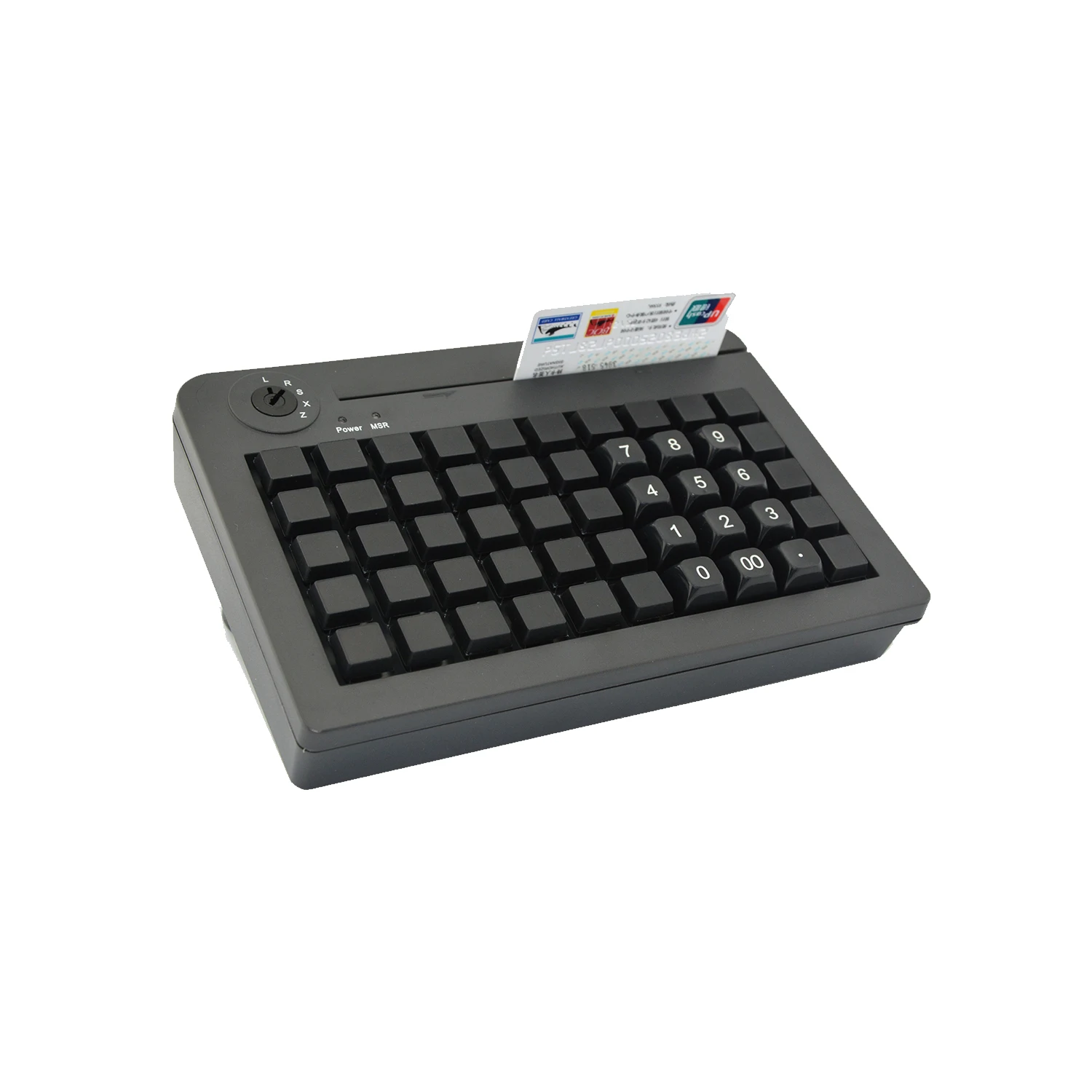 50 Keys Custom Membrane USB POS Programmable Keyboard with MSR KB50M