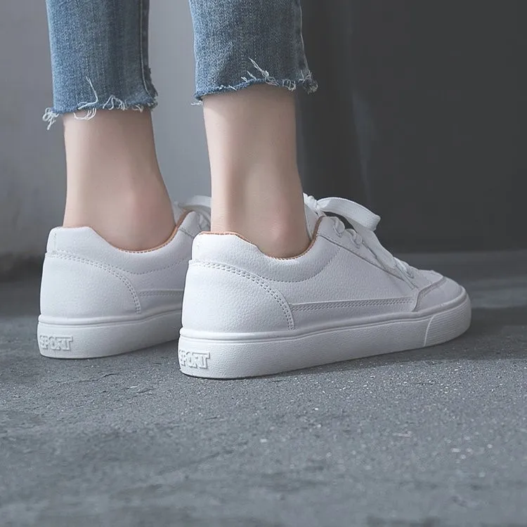 

Retro port wind white shoes female 2019 new wild Korean canvas shoes