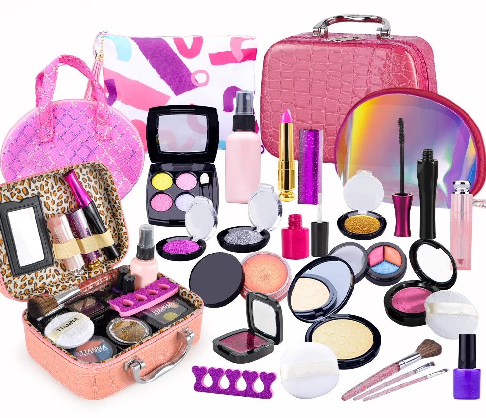 Реалистичный макияж для девочек игрушечный набор моющаяся Детская косметика
