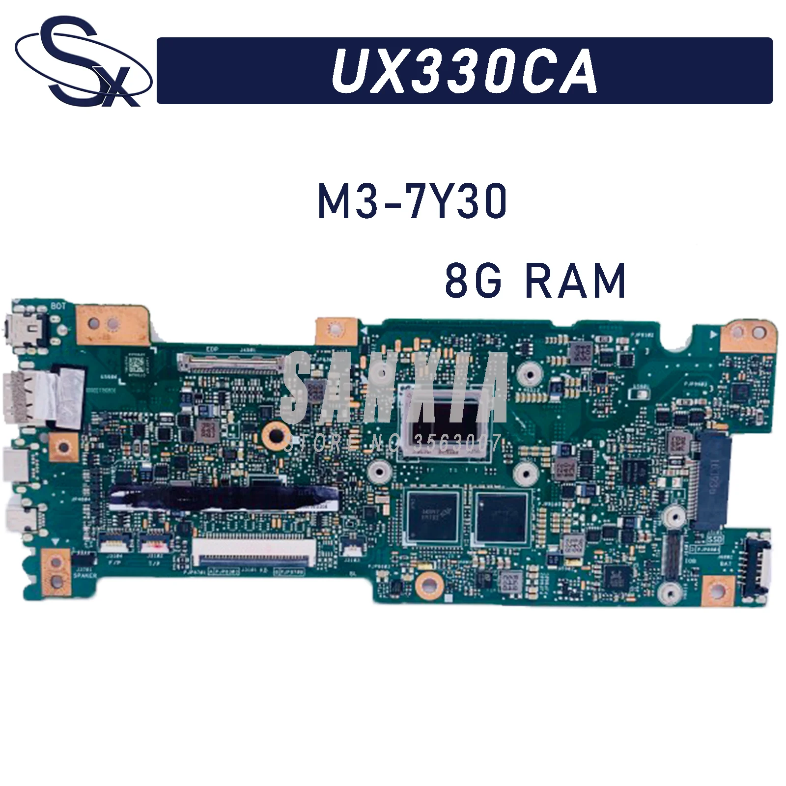 

KEFU UX330CA is suitable for ASUS ZenBook UX330CAK UX330CA UX330C UX330 laptop motherboard M3-7Y30 8G-RAM 100% test OK