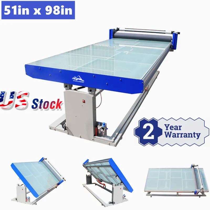 

US Stock 51in x 98in Large Format Flatbed Hot and Cold Laminator for Rigid & Flex Media NEW