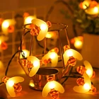 Гирлянда из 10 светодиодный Дов, 20 светодиодный, 30 светодиодный Дов, 40 светодиодный одов, в форме пчелы светодиодов, на батарейках, для рождества, праздника, вечеринки, сада