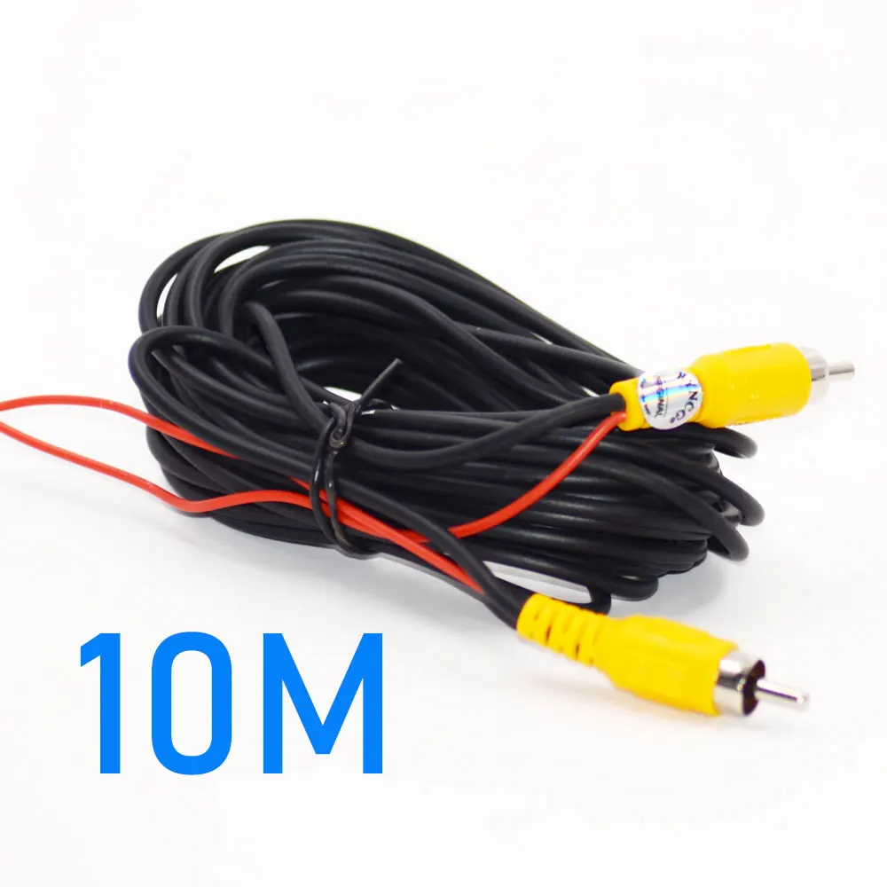 

BYNCG AV Cable 10m Meters RCA Video Cable For Car Parking Rearview Rear View Camera Connect Monitor DVD Trigger Cable 6M