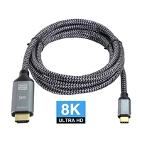usb c type c usb4 source to hdtv 2 0 display 8k uhd 4k dp to hdtv male monitor cable connector 1 8m 6ft