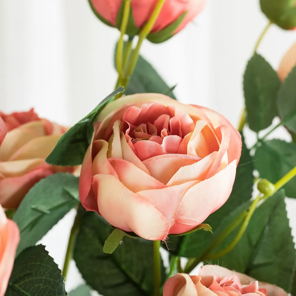 Лидер продаж 2020 искусственные розы фланелевые Цветы Свадебный букет Декор для