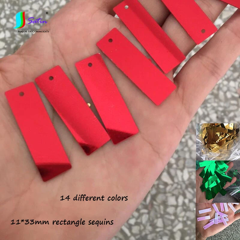 Белый красный розовый серебристый золотой край 1 отверстие 11*33 мм прямоугольные