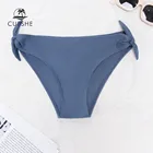 CUPSHE синий Банни галстук сбоку низкая талия бикини Низ Купальник для женщин сексуальный низкий вырез Брюки Короткие 2022 раздельные бразильские плавки