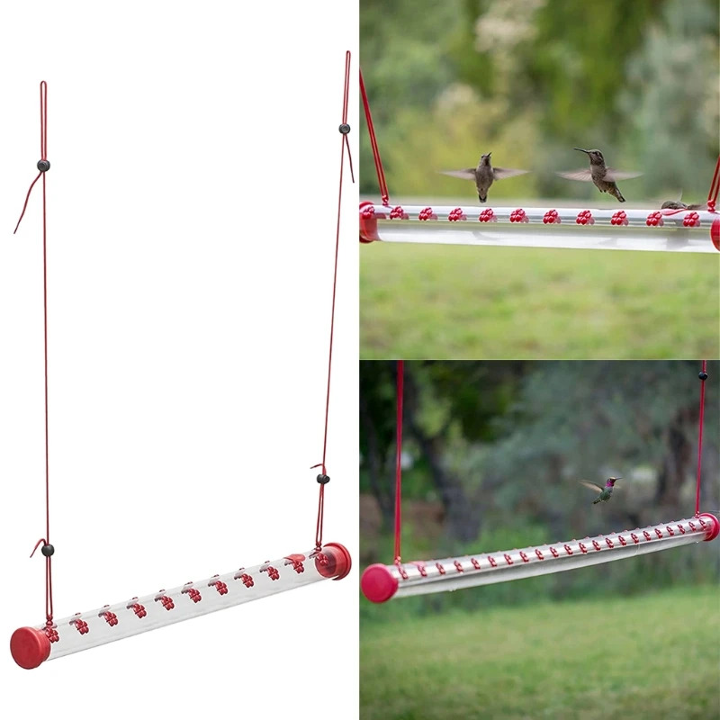

Long Tube Window Hanging Hummingbird Sweet Feeder Handcrafted Feeding Stations Modern Adjustable Hummingbird Feeder Home Decor G