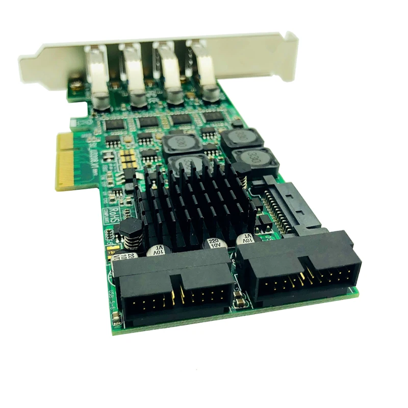 Плата расширения PCI Express E на USB 3 0 контроллер Raiser с 8 портами SATA Power независимый 4