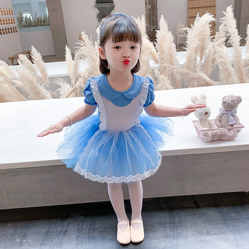 Летняя одежда для балета и танцев девочек Детский костюм принцессы платья-пачки