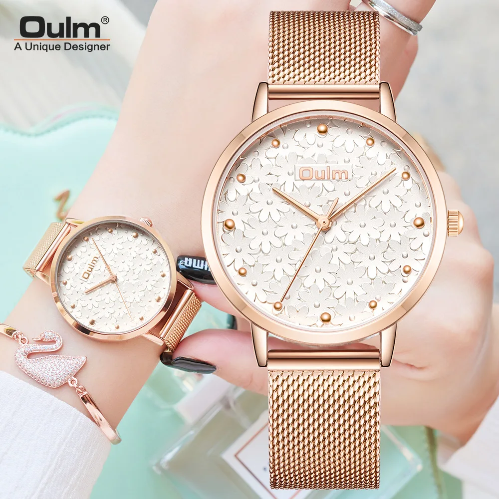 Женские Водонепроницаемые кварцевые часы с ремешком из нержавеющей