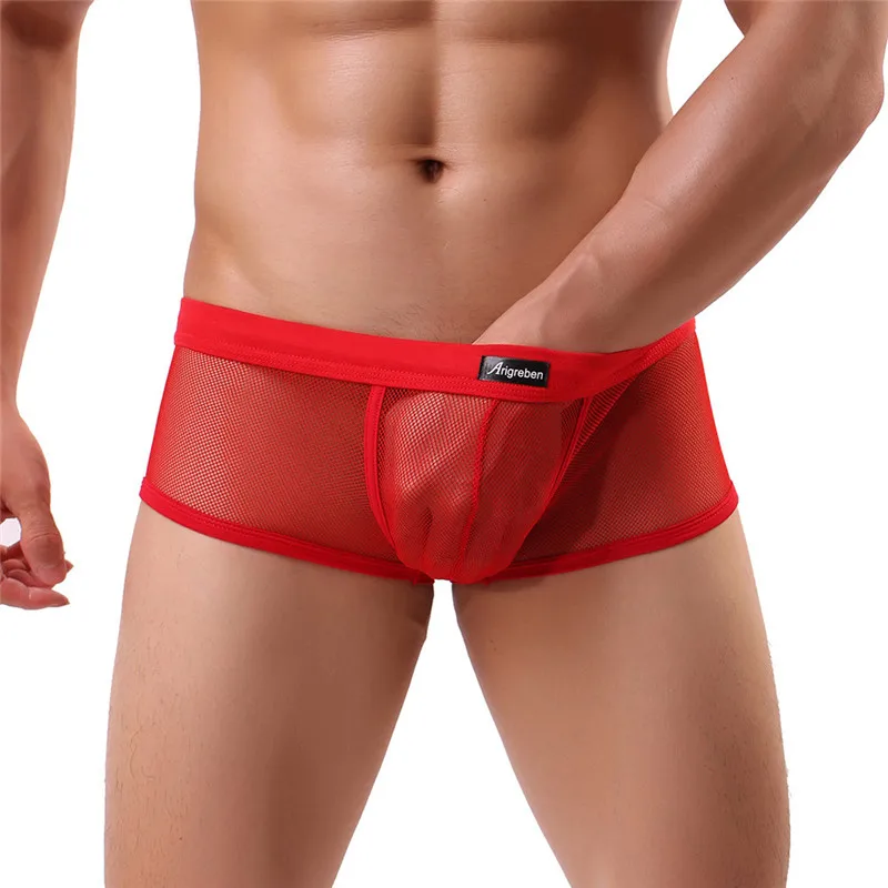 Сексуальное мужское нижнее белье домашние боксеры Трусы шорты мужские дышащие