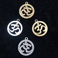 4pcs om yoga logo charms pendant diy handmade necklace bracelet jewelry accessories womens gifts