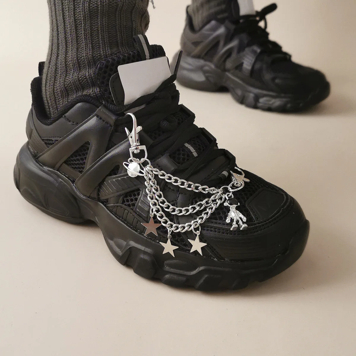 

Cross Star Anklet Tassel Pendant Boot Shoe Chain Hip hop Charm Chain Anklet for Woman Party Accessories Jewelry Gift Femme