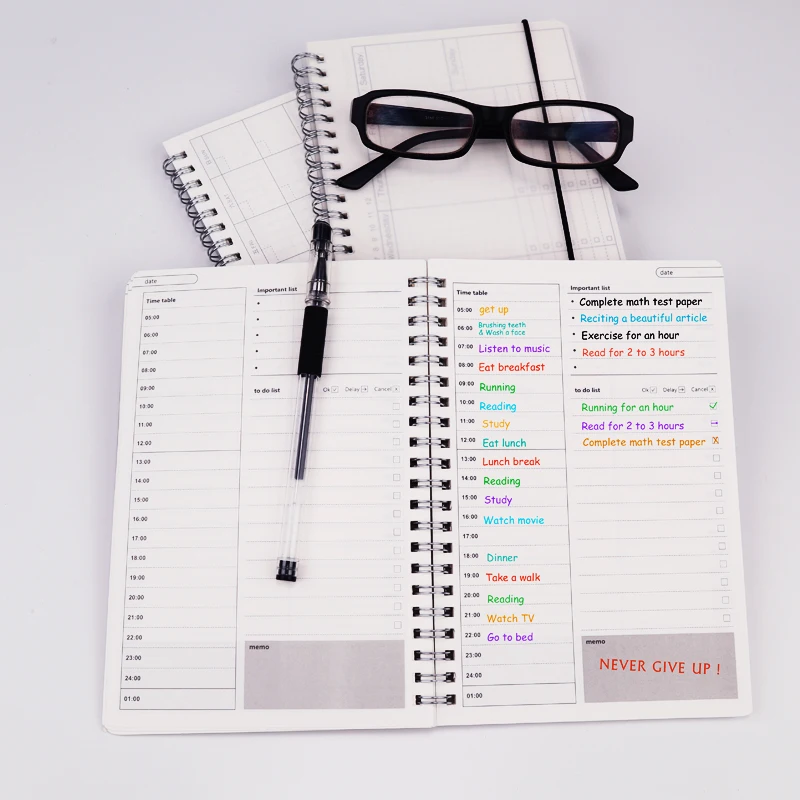 

2021 Notebook Agenda Daily Weekly Monthly Plan Spiral Organizer Schedule Planner