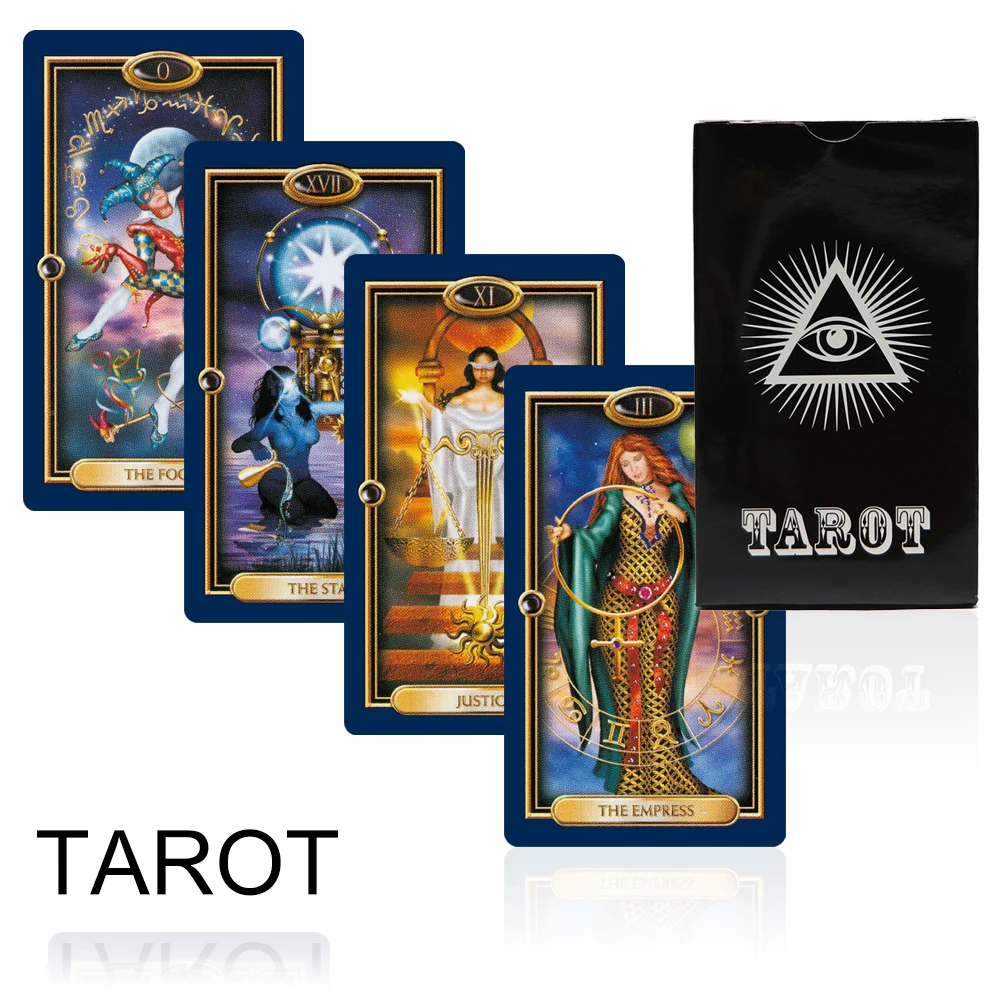 

Affectional Divination.Gold Tarot. Oracle Divination .Fate Divination Game. Tarot Divination Beginners.78 Cards. Game Deck