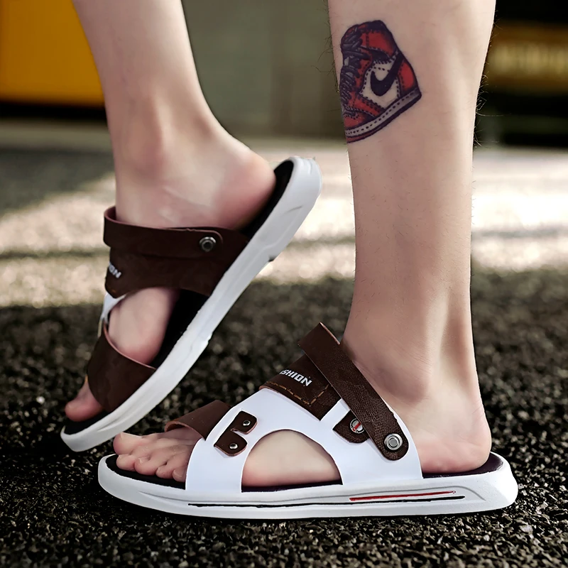 

Sandalias Piel Rubber Sandals Men Vietnam Sandalen Heren Summer Leather Big Size Sandalias Hombre Cuero Sandalia Masculino