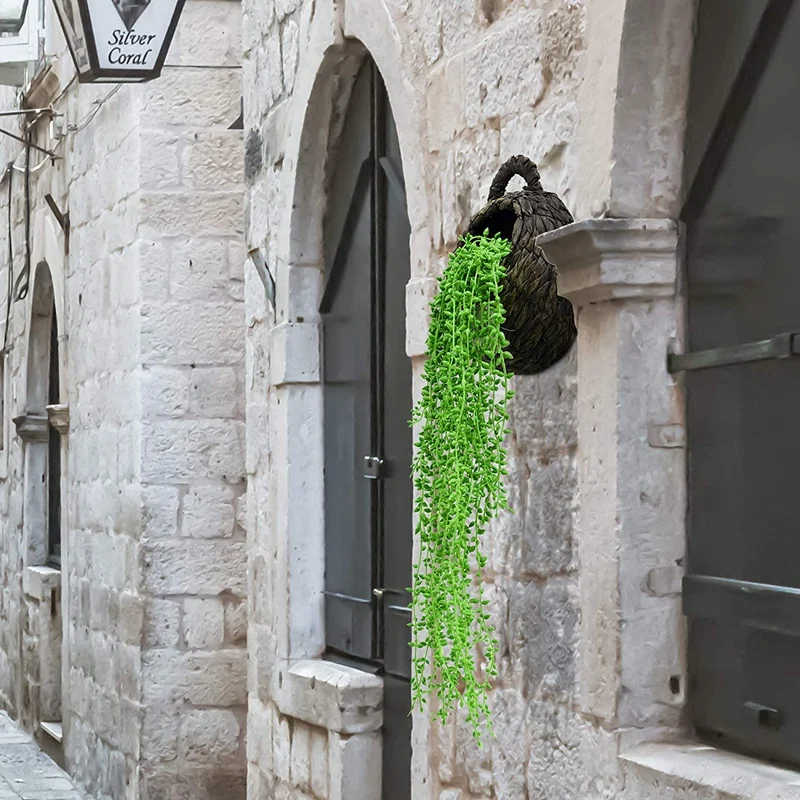 

8Pcs 32.3 Inches Artificial Succulents Hanging Plants Fake String of Pearls for Wall Home Garden Decoration