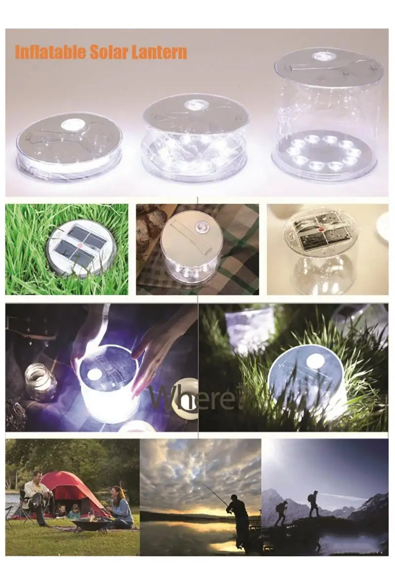 

Waterproof Outdoor Camping Hiking Light Tents Inflatable Portable Light Lamp LED Portable Lantern Collapsible Tent Lamp