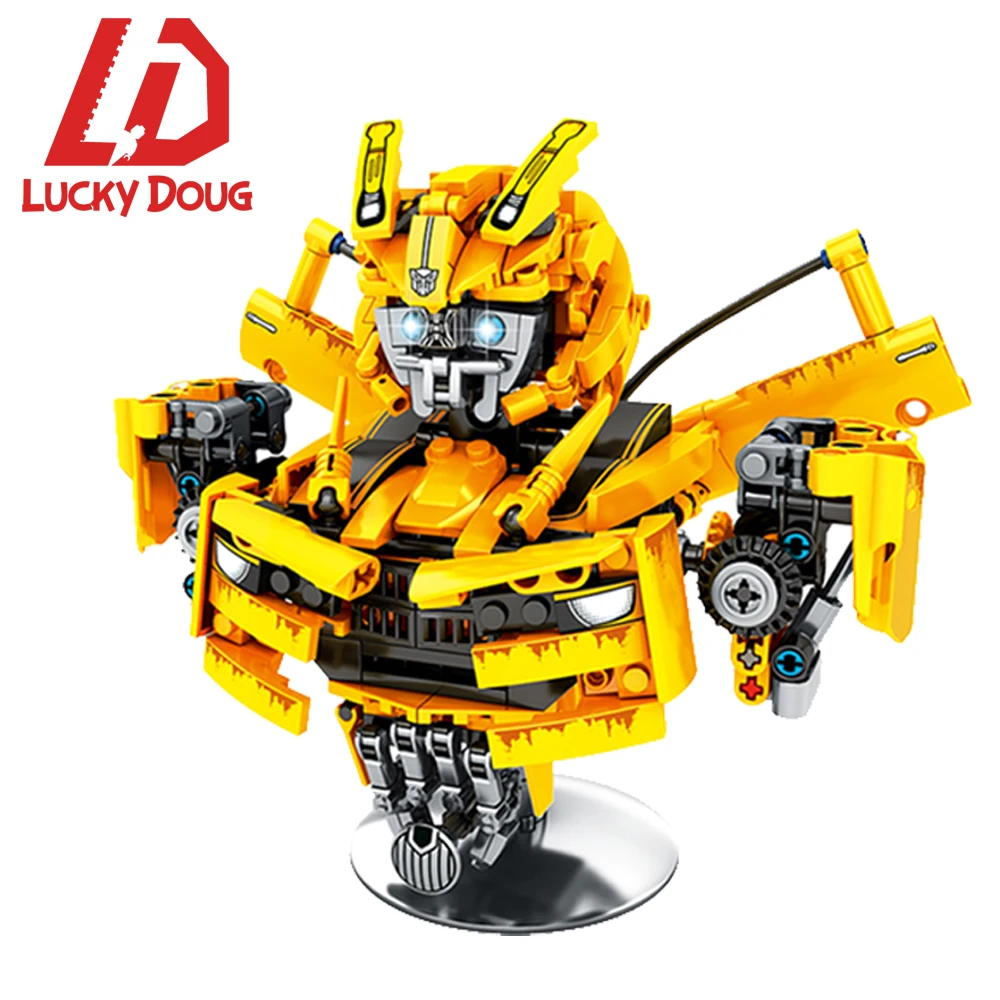 Конструктор-трансформер для мальчиков желтый конструктор супергерои