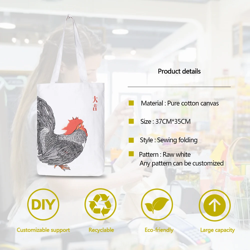 Рисунок стиль печати хлопок холст сумка | Багаж и сумки