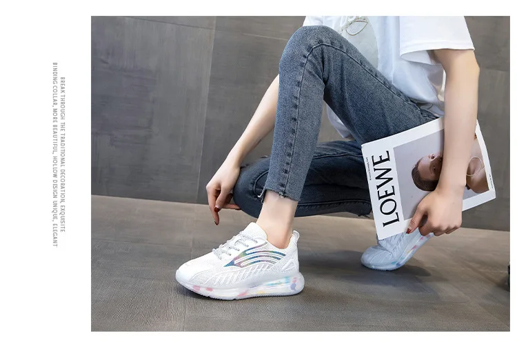 

Spring and Autumn Couples Casual Sports Net Shoes Sports Air Cushion Female Daddy Shoes Breathable Net