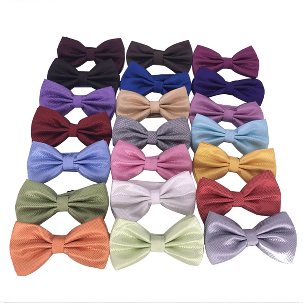 Мужской галстук-бабочка HUISHI однотонного цвета модный для банкета вечеринки
