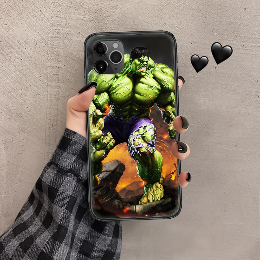 

Super Hero Green HulkS Phone Case Cover Hull For iphone 5 5s se 2 6 6s 7 8 12 mini plus X XS XR 11 PRO MAX black fashion funda