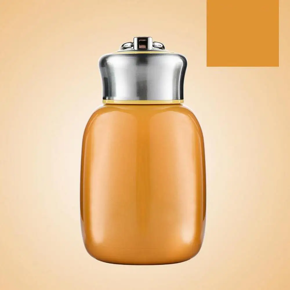 Кружка-термос креативная чашка для воды пузатая Вакуумная из нержавеющей стали