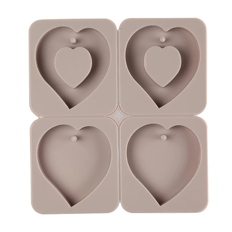 

4 Cavities 3D DIY Silicone Clay Aromatherapy Tablets Molds Hanging Ornaments Wax Mould Candle Soap Craft Accessories Making Tool