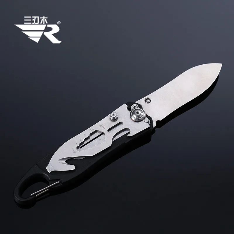 Sanrenmu 7048 многофункциональный инструмент карманный EDC Складной нож для кемпинга отвертка ремень режущий открывалка для бутылок