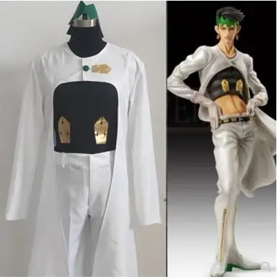 

Anime JoJo's Bizarre Adventure 4 Josuke Higashikata Cosplay Costume white costume