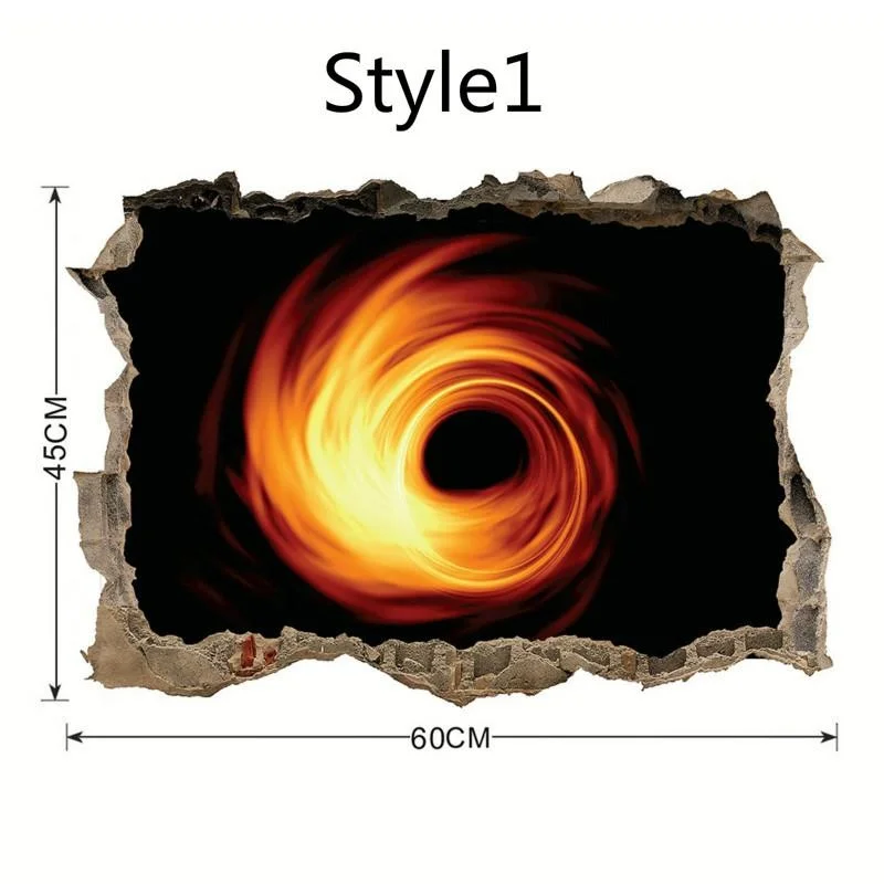Креативные 3D Звездные настенные наклейки с черными отверстиями обои для