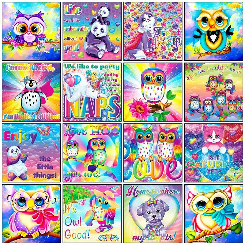 

5D DIY Алмазная вышивка Сова полный квадрат/круглая Алмазная картина мультфильм Вышивка крестом мозаика Стразы домашний декор